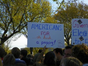 Americans for ...oh, look - a puppy!